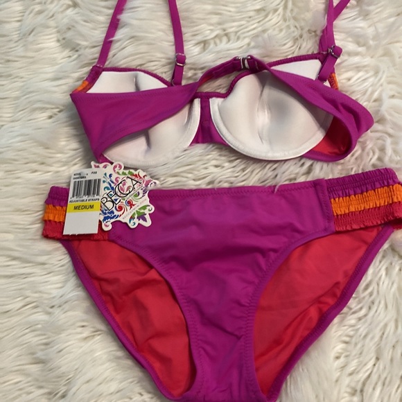 BECCA Two piece swim top is medium brand new with tags and bottom is large - Picture 3 of 16